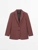 100% linen two-button blazer