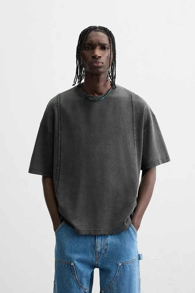 WASHED KNIT T-SHIRT