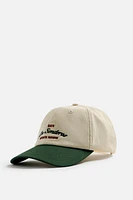 CONTRAST EMBROIDERED CAP