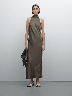 Halter neck dress with tie detail - Studio