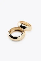 2-PACK OF EMBOSSED METAL BRACELETS
