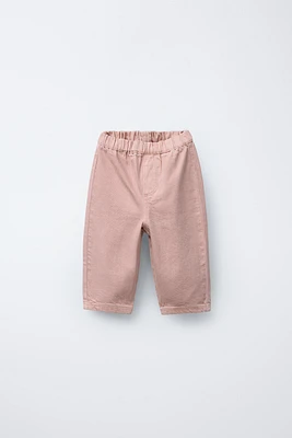 WIDE FIT TWILL PANTS