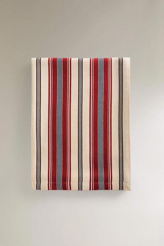 STRIPED COTTON BLANKET