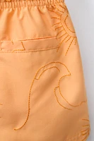 2-6 YEARS/REGULAR SWIM SHORTS WITH EMBROIDERED SUNS