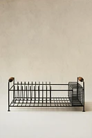 IRON AND ACACIA WOOD DISH RACK