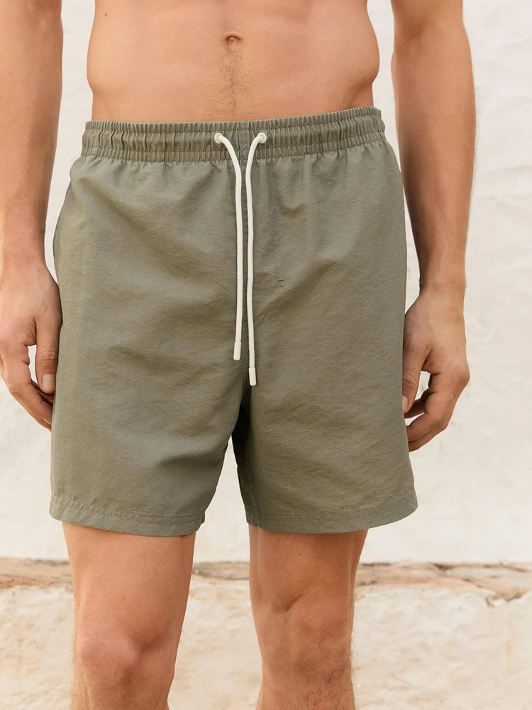 Short de bain uni regular fit