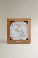 MOTHER-OF-PEARL COASTERS (PACK OF 4)