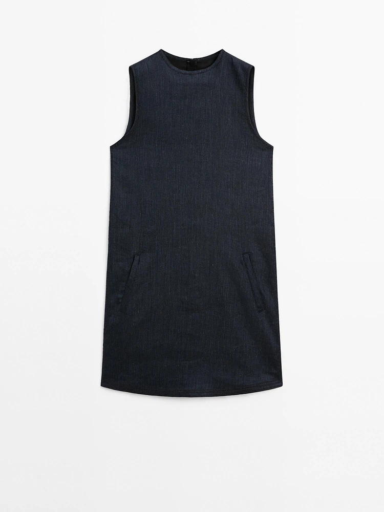 Mini-robe denim 100 coton