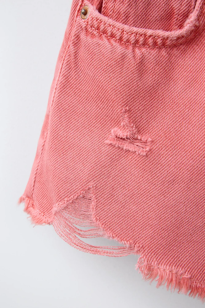 BERMUDA EN DENIM DÉCHIR