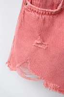 BERMUDA EN DENIM DÉCHIR
