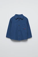 EMBROIDERED GINGHAM SHIRT