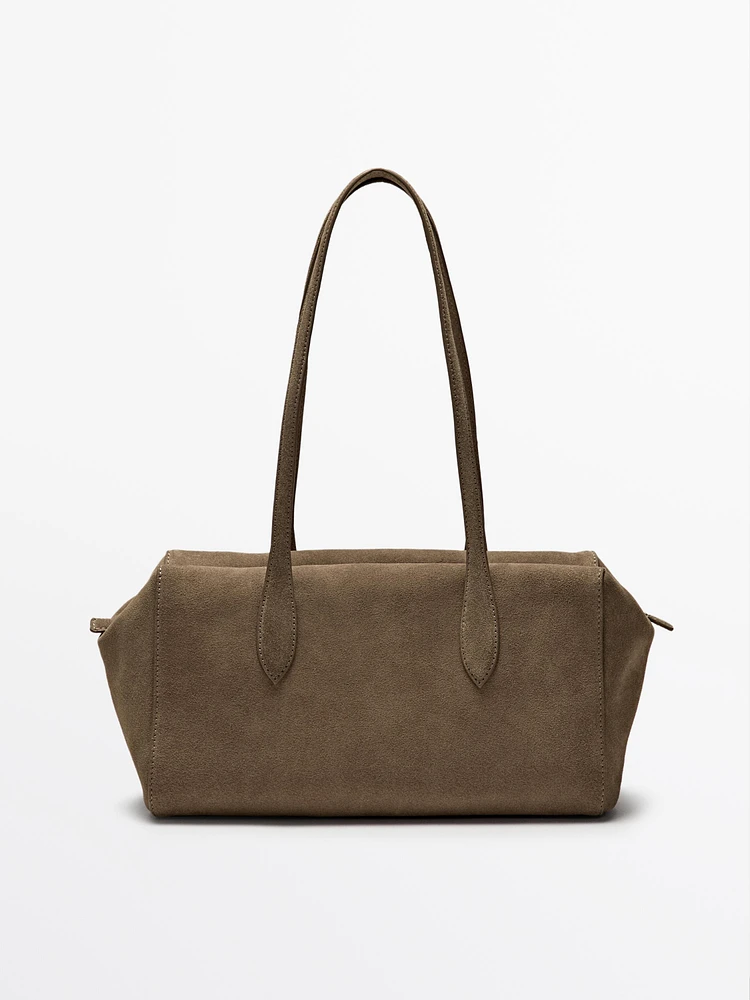 Sac satchel en croûte de cuir