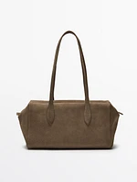 Sac satchel en croûte de cuir