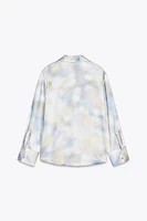 SATIN EFFECT TIE-DYE SHIRT