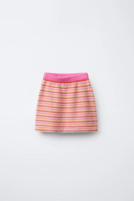 JUPE EN MAILLE RAYURES