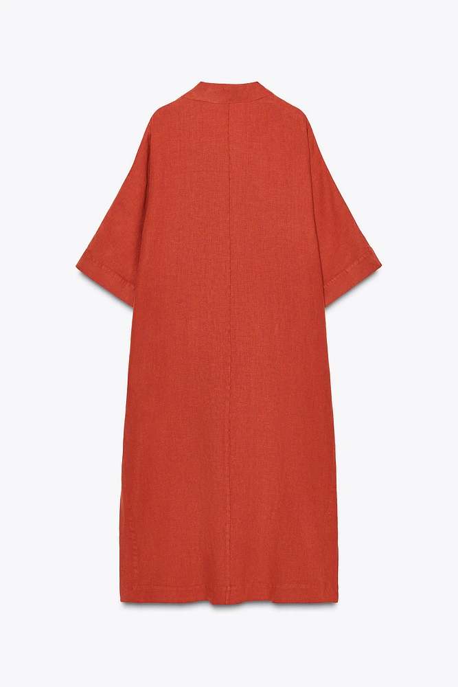 ZW COLLECTION 100% LINEN TUNIC DRESS