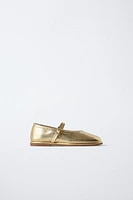 METALLIC BALLET FLATS