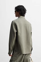 100% LINEN OVERSHIRT