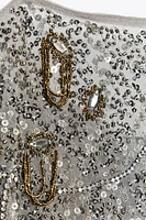 ZW COLLECTION EMBROIDERED BEADED TOP