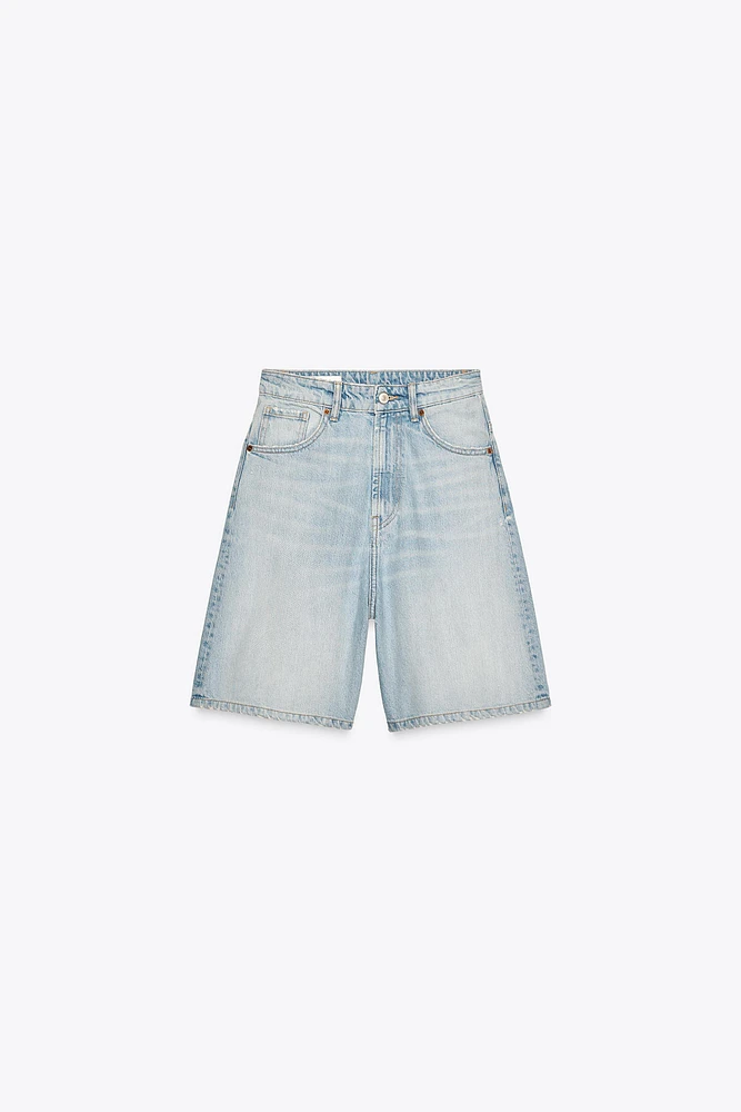 TRF A-LINE MID-RISE DENIM SHORTS