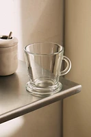 TRANSPARENT GLASS CAPPUCCINO CUP