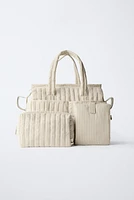 STRIPED MATERNITY BAG