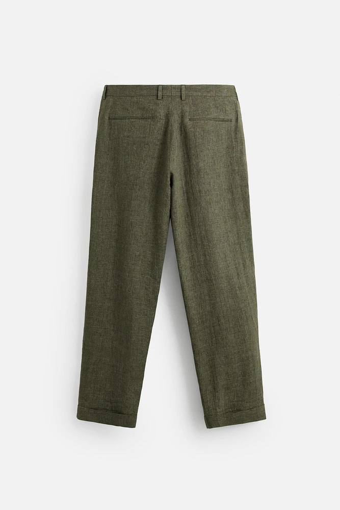 100% LINEN SUIT PANTS