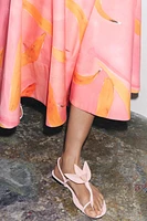 FLAT SANDALS WITH FLOWER