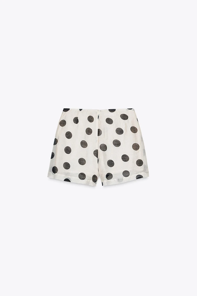 BERMUDA À POIS ET PINCES