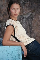 GILET EN MAILLE POINTELLE