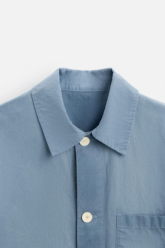 WAXED EFFECT OVERSHIRT