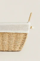 IRONING BASKET WITH FABRIC LINING