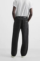 RELAXED FIT DRAWSTRING JEANS