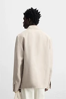 100% LINEN POCKET JACKET