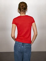 T-shirt à manches courtes en coton mélangé