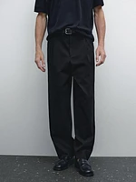 100% cotton relaxed fit trousers