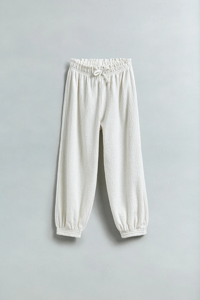 TEXTURED BALLOON PANTS