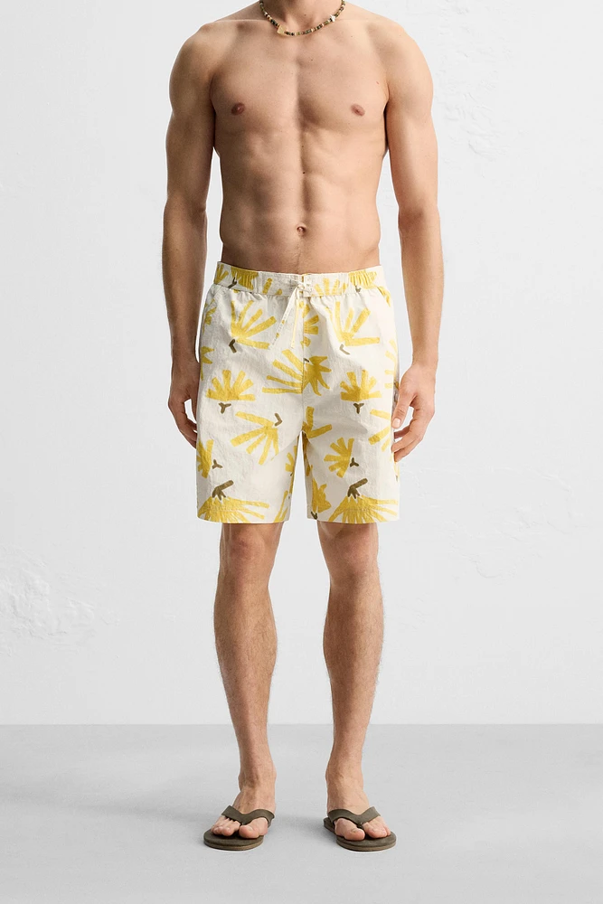 FLORAL PRINT LONG SWIMSUIT