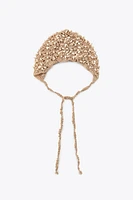 BEADED CROCHET SKULLCAP HAT