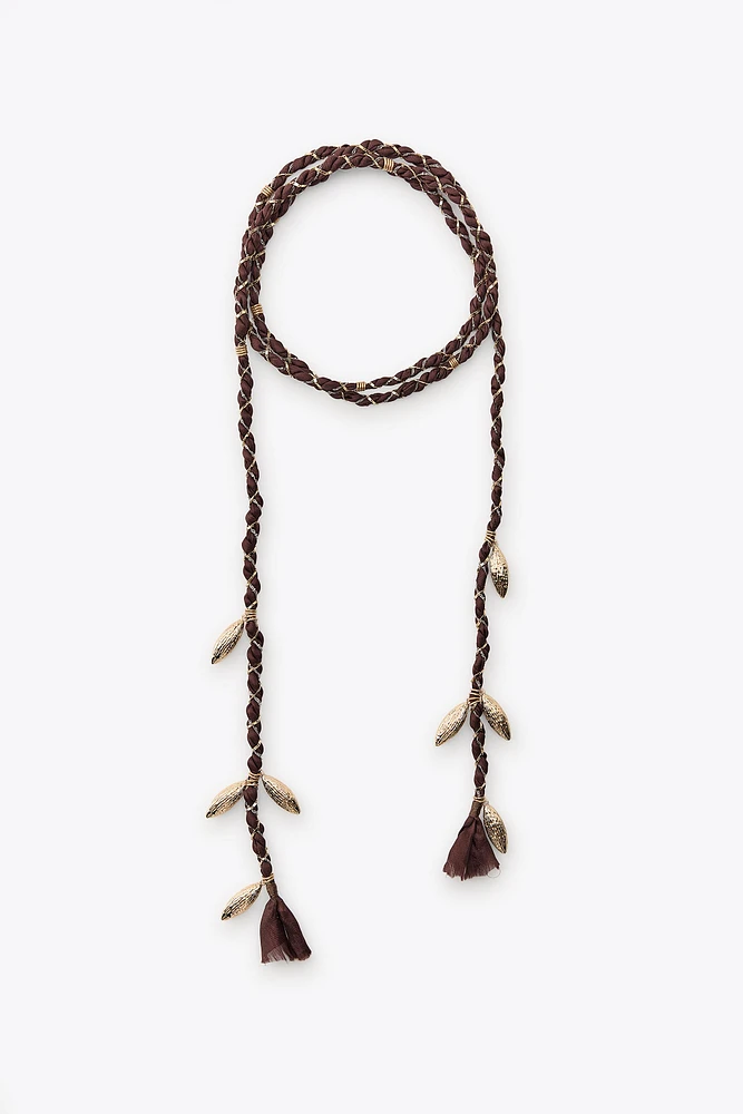 CEINTURE EN TISSU PIÈCES MÉTALLIQUES