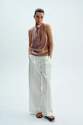 TOP HALTER SATINÉ