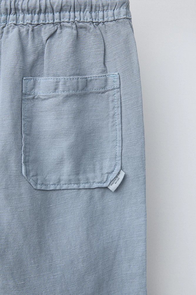 PANTALON DROIT AVEC LIN