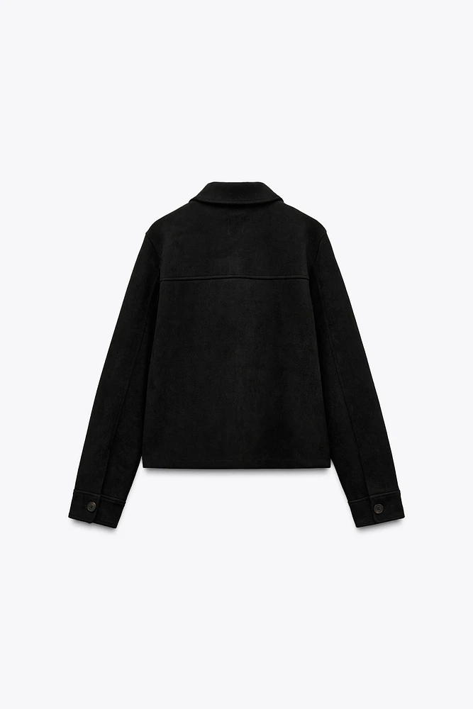 FAUX SUEDE JACKET