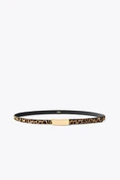 ANIMAL PRINT LEATHER BELT