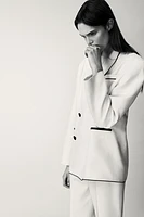 ZW COLLECTION CONTRAST TRIM BLAZER