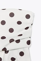 TOP BUSTIER À POIS