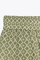 EMBROIDERED PERFORATED SHORTS