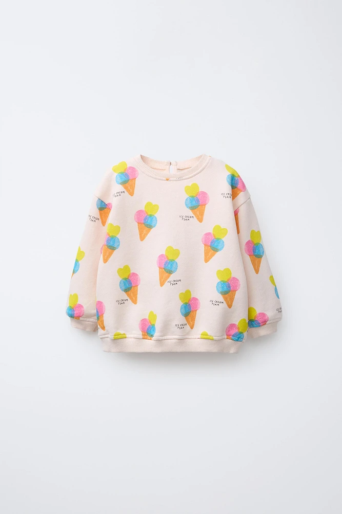 ICE CREAM PRINT SWEATSHIRT