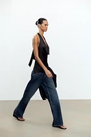 HALTER SATIN EFFECT TOP