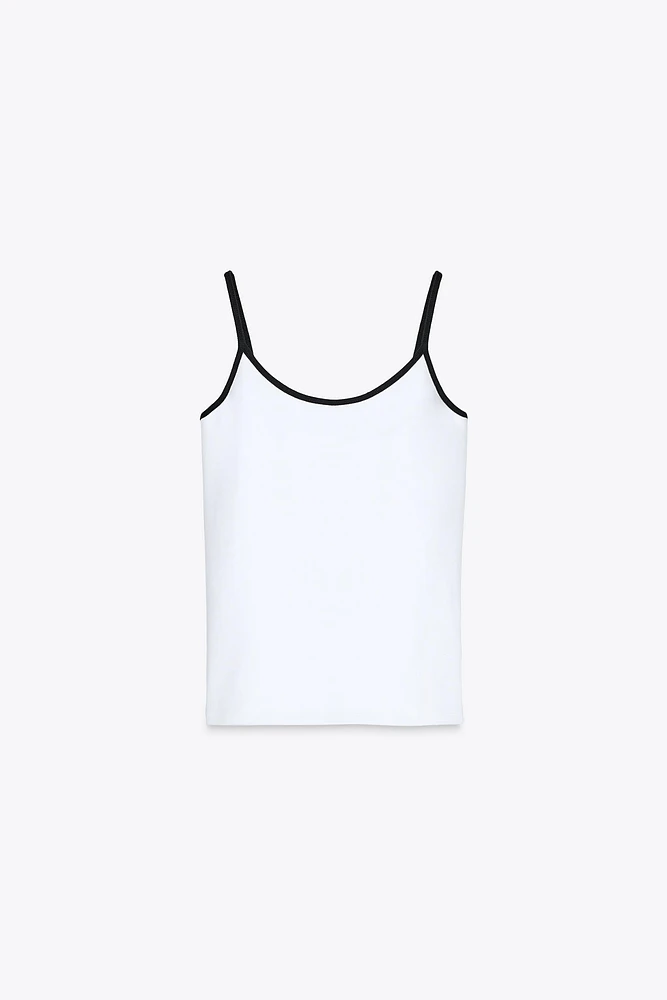 T-SHIRT LISERÉ EN CONTRASTE